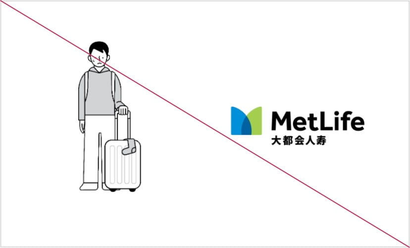 Illustration of a person next to MetLife logo.