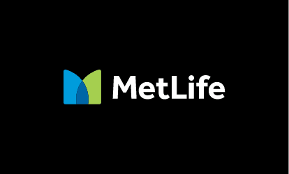 MetLife reversed secondary logo.