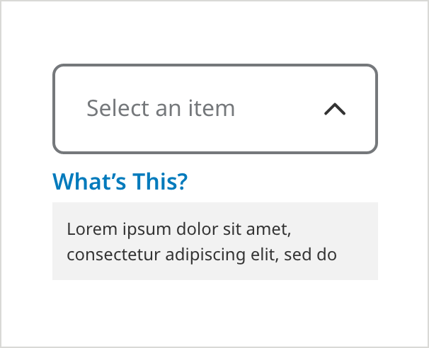 Dropdowns Outlined Tooltip Selected