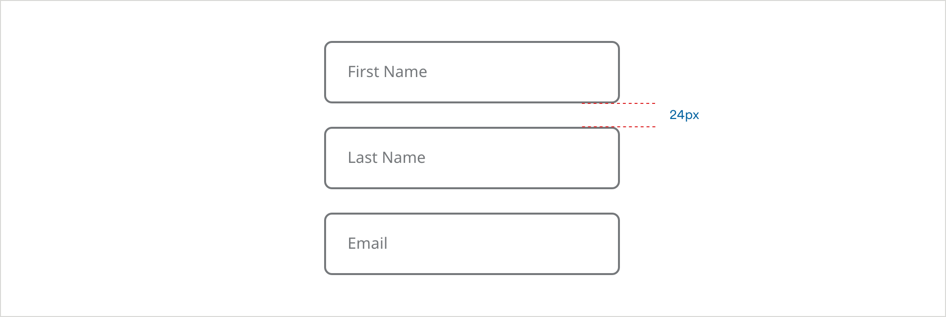 Text Fields Form Field Spacing
