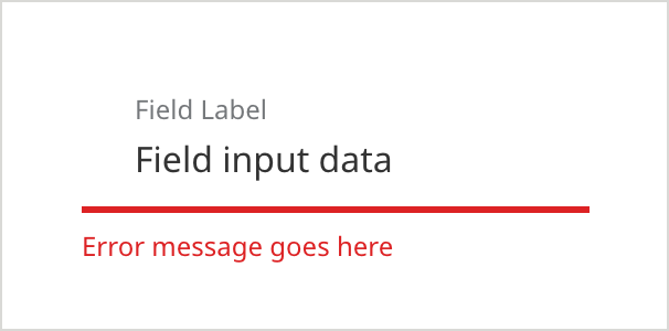 Text Fields Underlined Simple Form Fields Error